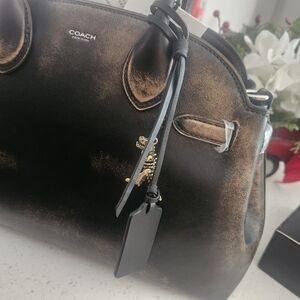 Coach Black and Tan Satchel
